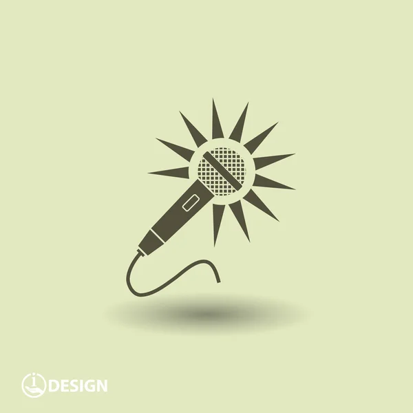 Mikrofon ikona designu — Wektor stockowy