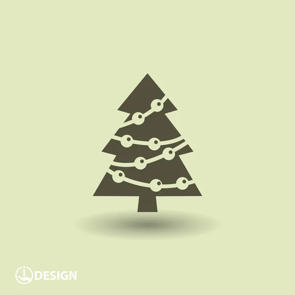 Kerstboom pictogram — Stockvector