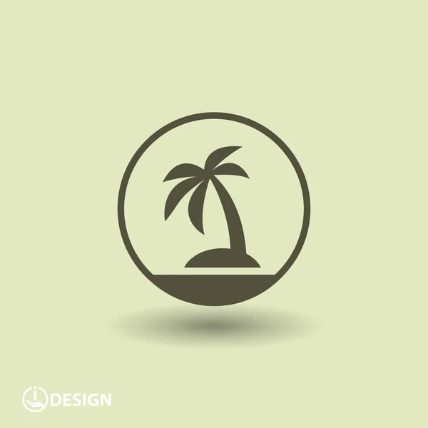 Pictograph of island icon — Stock Vector