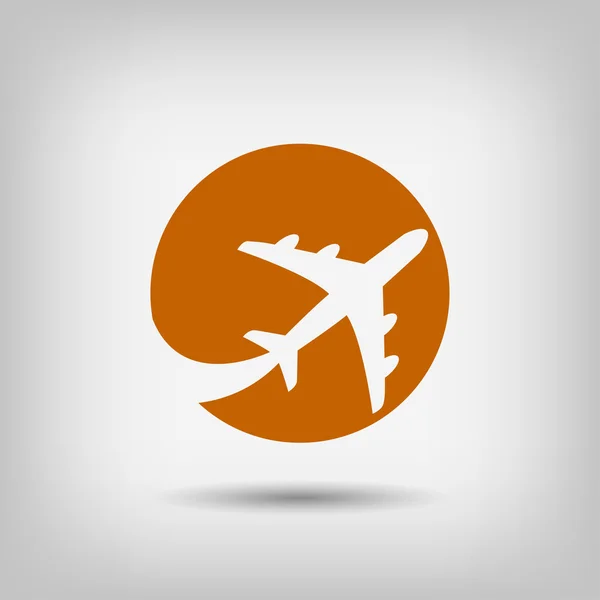 Pictograph of airplane icon — Stock Vector