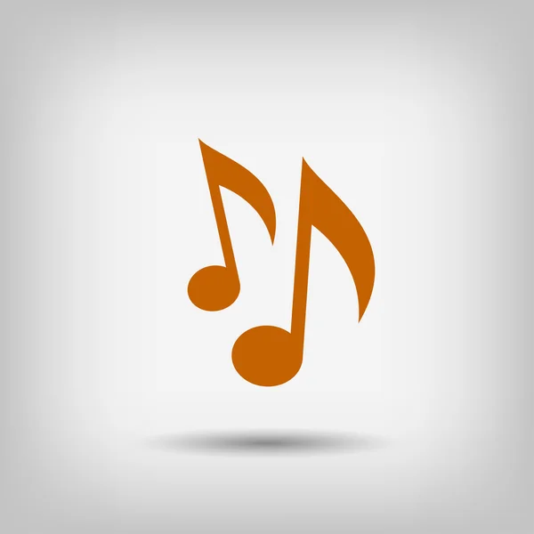 Icono de nota musical — Vector de stock