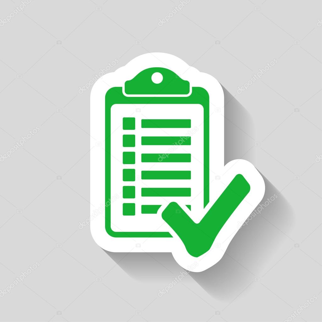 Pictograph of checklist icon