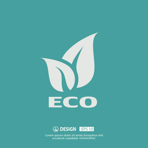 Pictograph of eco icon — Stock Vector