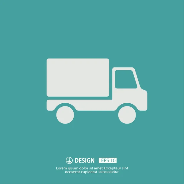 Pictograph of truck icon — Stock Vector