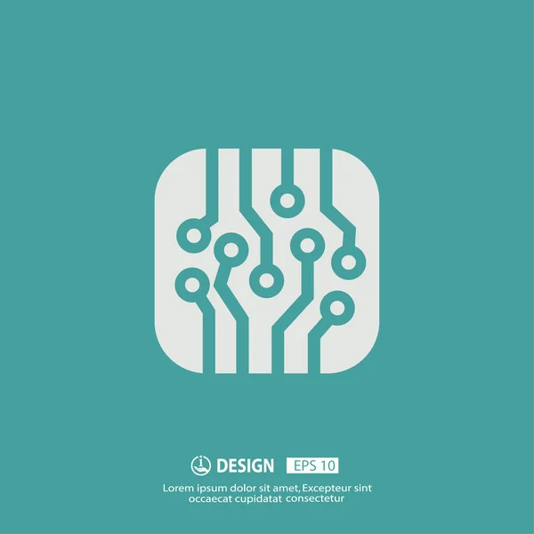 Pictograph van circuit board — Stockvector