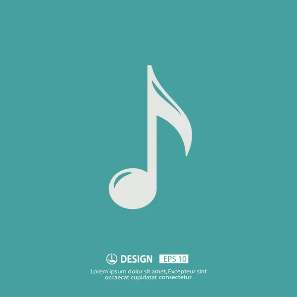 Pictograph of music note — Stock Vector