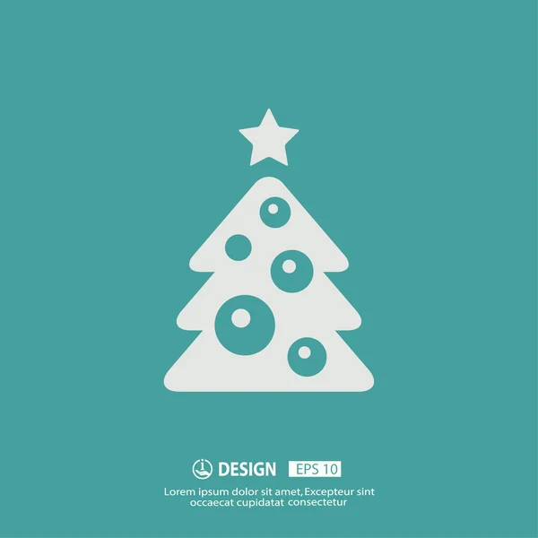 Christmas tree icon — Stock Vector