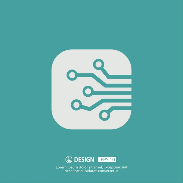 Pictograph van circuit board — Stockvector