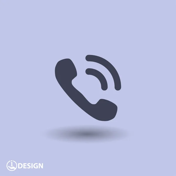 Pictografía del icono del teléfono — Vector de stock