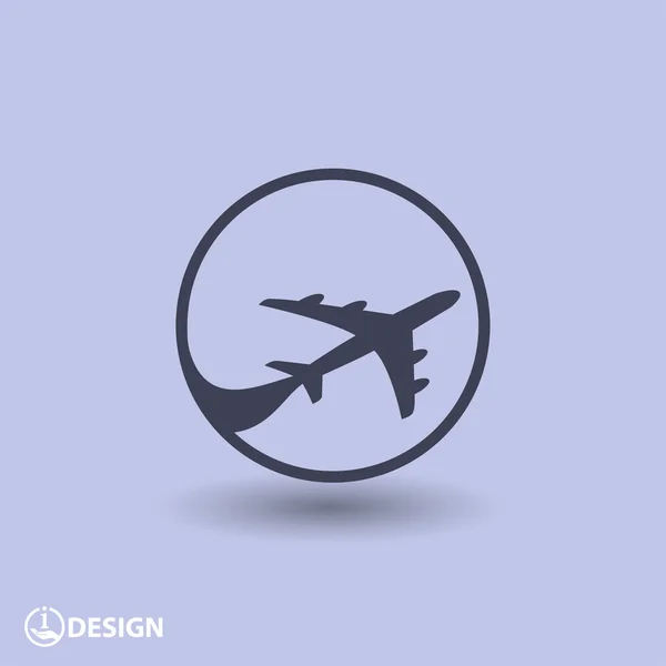 비행기 아이콘의 상형 — 스톡 벡터
