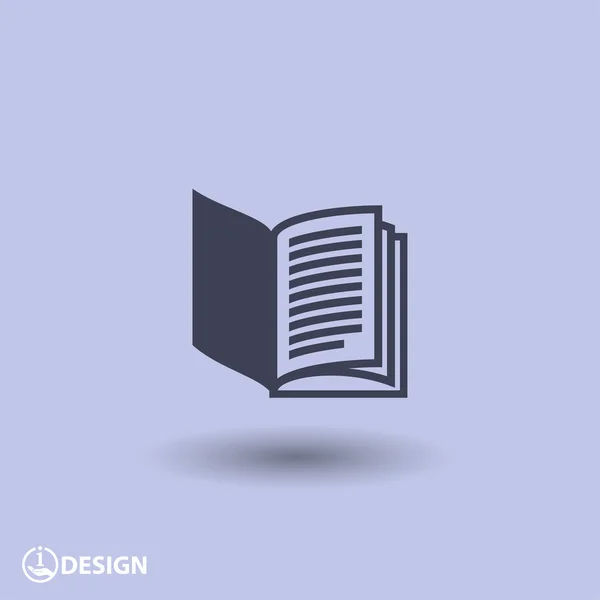 Pictografía del icono del libro — Vector de stock