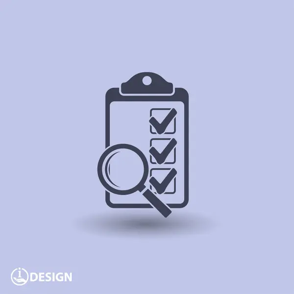 Pictograph of checklist icon — Stock Vector