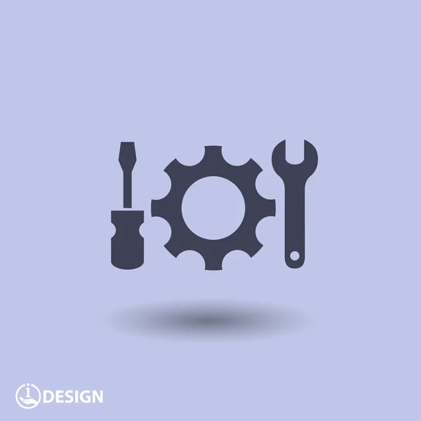 Pictografía del icono del engranaje — Vector de stock