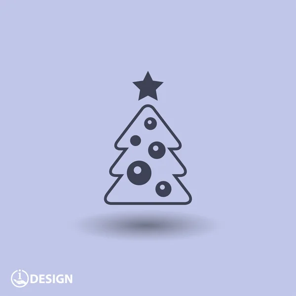 Pictograph van kerstboom — Stockvector