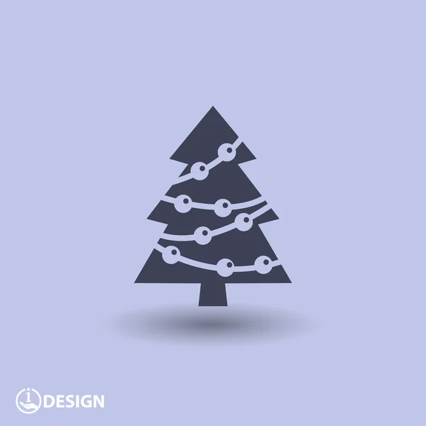 Pictograph van kerstboom — Stockvector