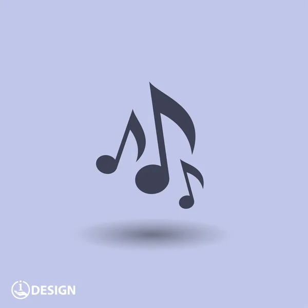 Pictograph of music note — Stock Vector