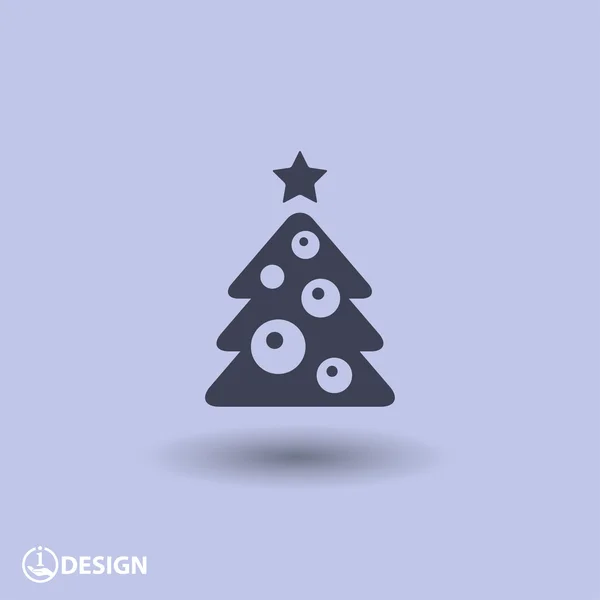 Pictograph of christmas tree — Stock Vector