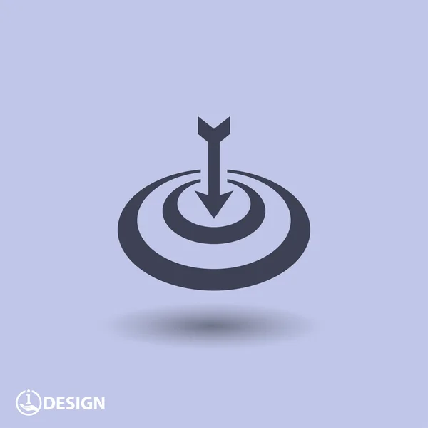 Pictografía del ícono objetivo — Vector de stock