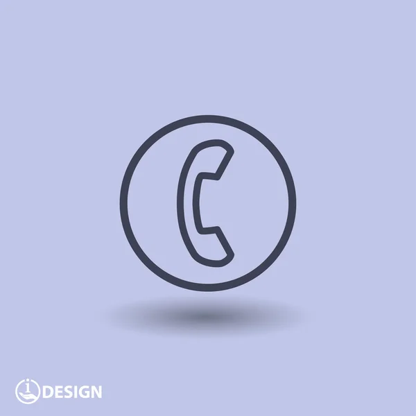 Pictografía del icono del teléfono — Vector de stock