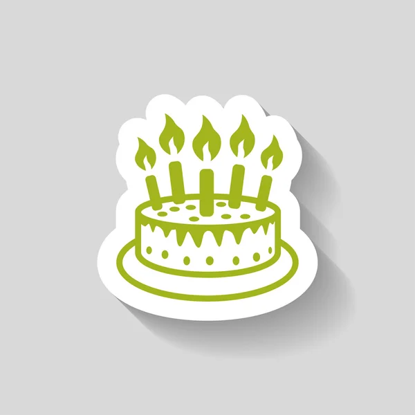 Pictograph of cake icon — Stock Vector