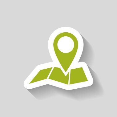 harita simgesi üzerinde toplu iğne