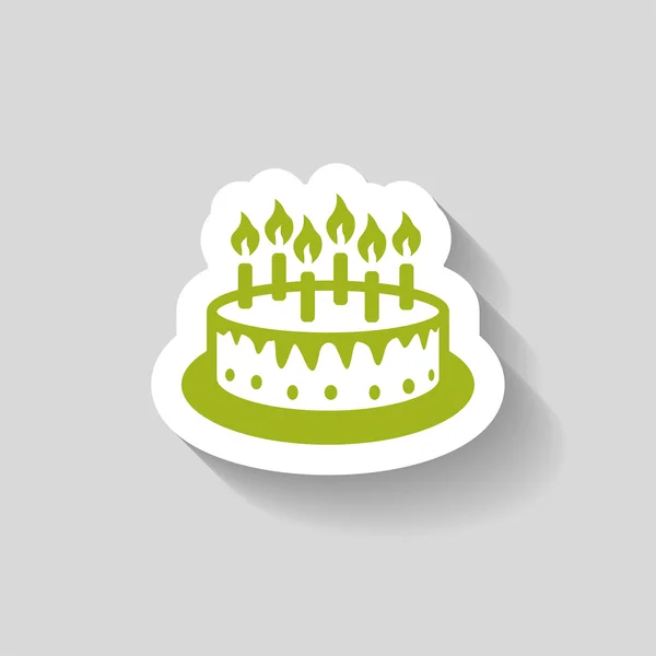 Pictograph of cake icon — Stock Vector