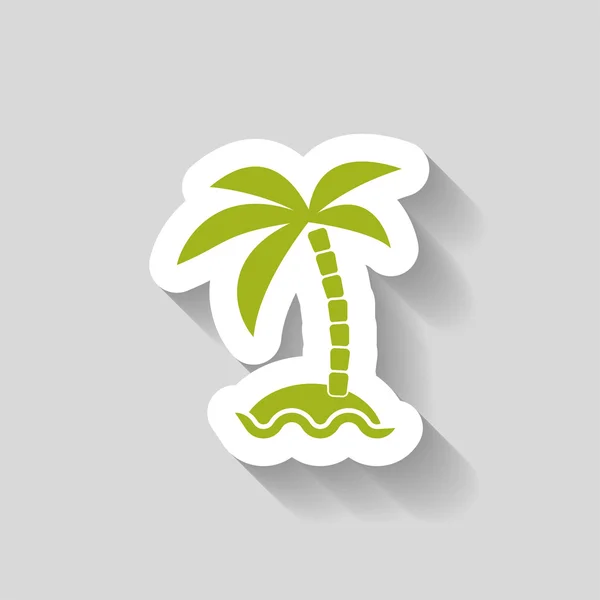 Pictograph of island icon — Stock Vector