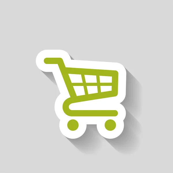 Pictograph shopping cart ikonen — Stock vektor