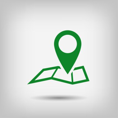 harita simgesi üzerinde toplu iğne