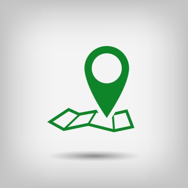 harita simgesi üzerinde toplu iğne