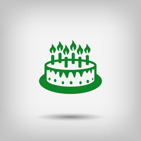 Pictograph of cake icon