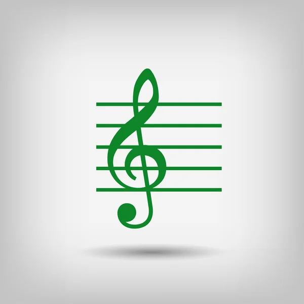 Pictograph of music key icon — Stock Vector