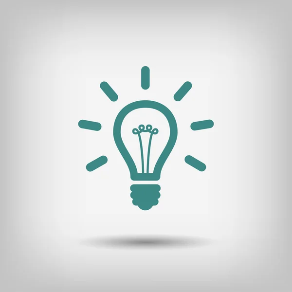 Pictogramme de l'icône de l'ampoule — Image vectorielle