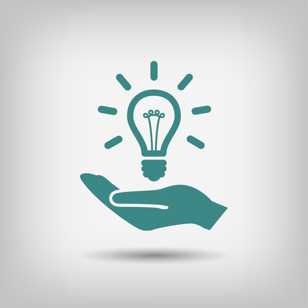 Pictograph of light bulb icon
