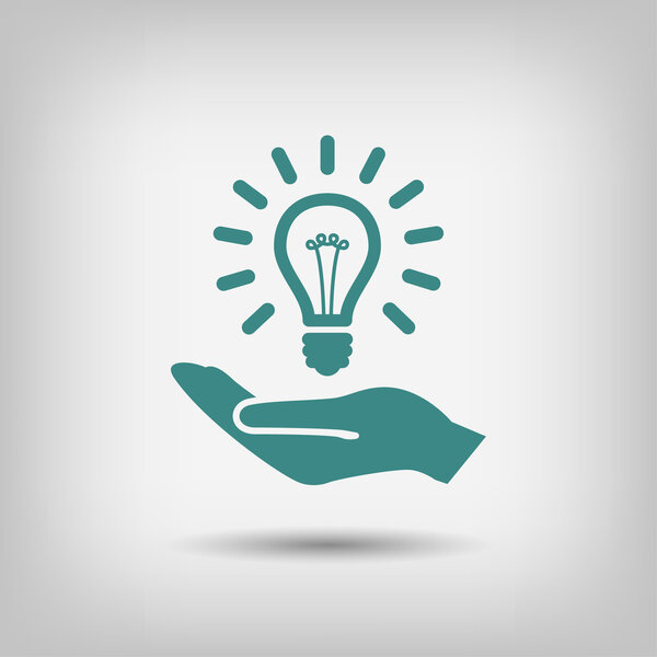 Pictograph of light bulb icon