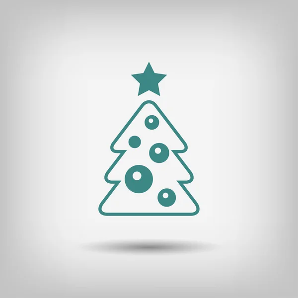 Pictograph of christmas tree — Stock Vector