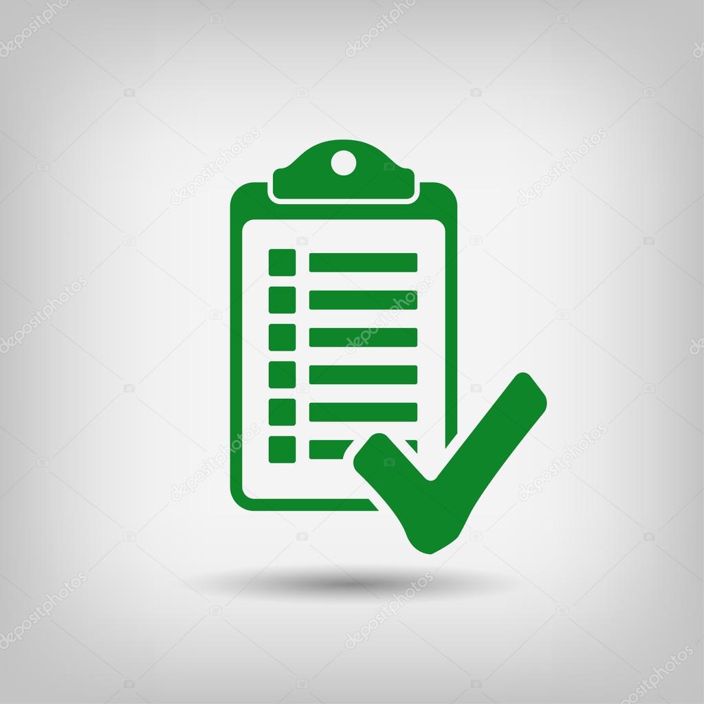 Pictograph of checklist icon