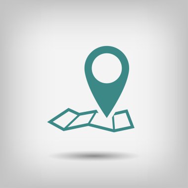 harita simgesi üzerinde toplu iğne