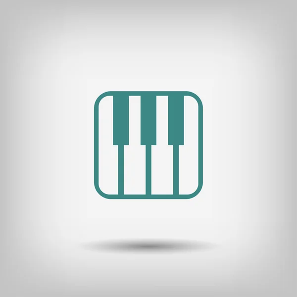 Pictografía del icono del teclado de música — Vector de stock