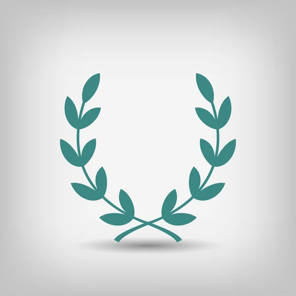 Pictograph of laurel wreath icon — Stock Vector