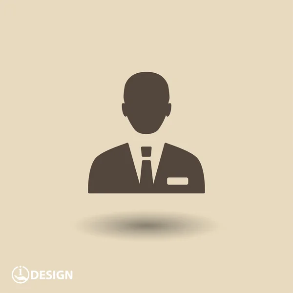 Pictogramme de l'icône de l'homme d'affaires — Image vectorielle
