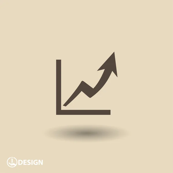 Pictograma do ícone gráfico — Vetor de Stock