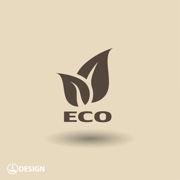 Pictograph of eco icon — Stock Vector