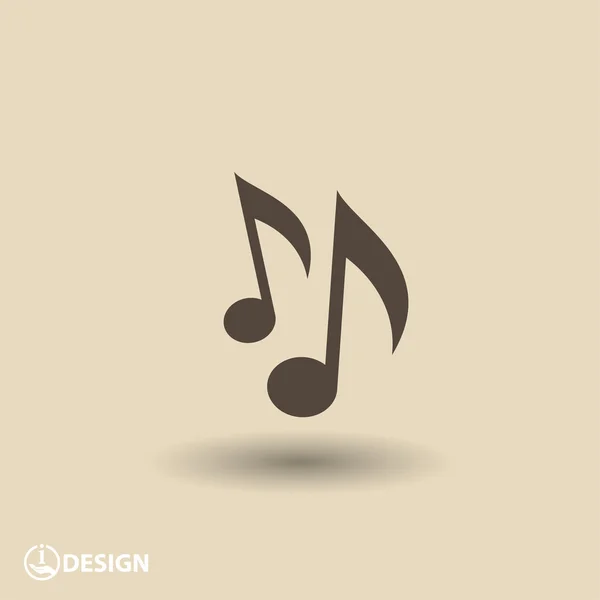 Pictograph of music note — Stock Vector