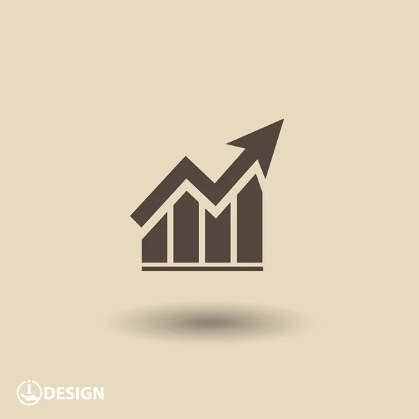 Pictograma do ícone gráfico — Vetor de Stock