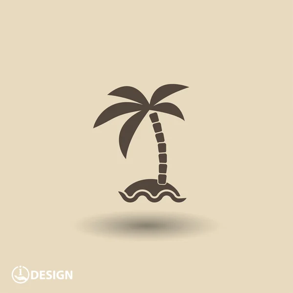 Pictograph of island icon — Stock Vector