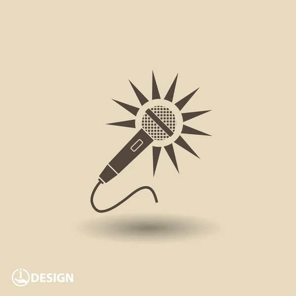 Microphone icon  illustration — Stock Vector