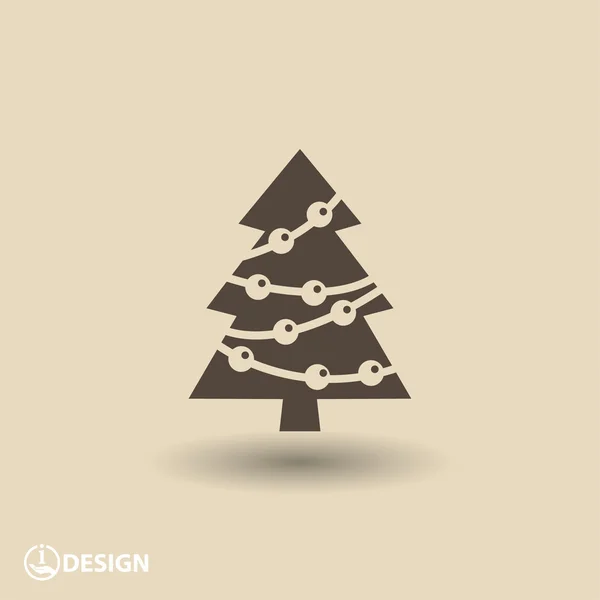 Pictograph van kerstboom — Stockvector