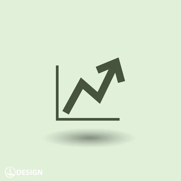 Ikona ikony grafu — Stockový vektor