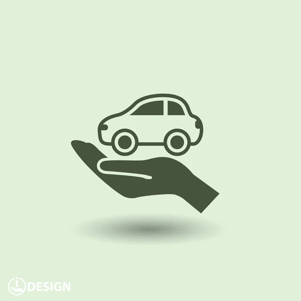 Pictografía del icono del coche — Vector de stock